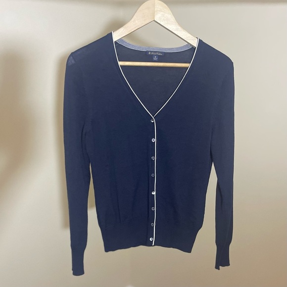 Brooks Brothers Women's Navy Cardigan Sweater - Picture 1 of 7